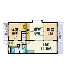 セントレージ博多 3LDKの間取図画像