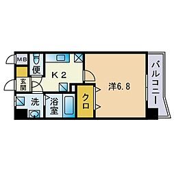 グレイスマンション駅南 1Kの間取図画像