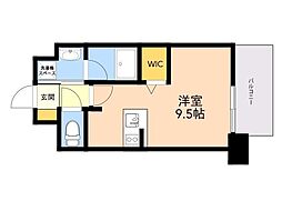 エンクレスト博多駅南BASE ワンルームの間取図画像