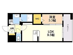 KL東比恵II 1LDKの間取図画像