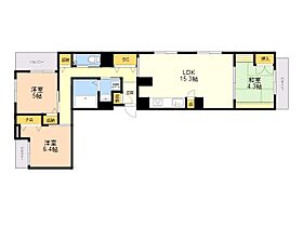 Ｌａ　Ｌｕｃｅ　ｙ・ｎ 201 ｜ 福岡県福岡市博多区博多駅南３丁目18番23号（賃貸マンション3LDK・2階・77.39㎡） その2