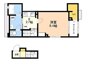 ネオ・ブライト那珂3 205 ｜ 福岡県福岡市博多区那珂１丁目16番18号（賃貸アパート1K・2階・36.33㎡） その2