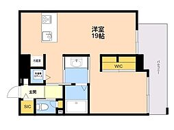 アルティザ博多ミッドシティ ワンルームの間取図画像