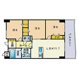 リオグランデ博多 3LDKの間取図画像