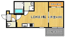 Ｊ・プレミアムスイート 3階1LDKの間取り