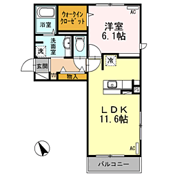Ｒｅｓｏｎｅ　ＴII 3階1LDKの間取り