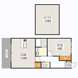 RiZソレイユ 1LDKの間取図画像