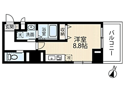 ESTRELA香椎駅前 ワンルームの間取図画像