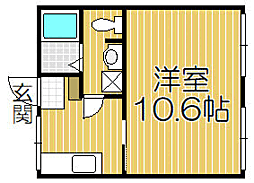 東花見コーポ 1Kの間取図画像