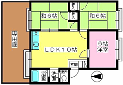 レピュート三苫A 3LDKの間取図画像