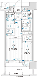 グランフォーレ千早プレミア 1LDKの間取図画像