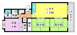 アネックス三苫 3LDKの間取図画像