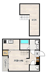 ラピーレ香椎 1Kの間取図画像