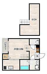 ラピーレ香椎 1Kの間取図画像