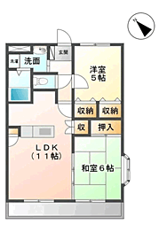 ブルーパレス・ナカノかべぬりの里 2LDKの間取図画像