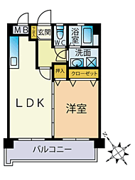 エミネントコート 1LDKの間取図画像