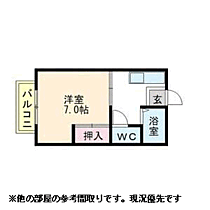 シティムール 201 ｜ 福岡県福岡市東区箱崎４丁目（賃貸アパート1K・2階・21.00㎡） その2