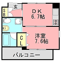 ルーエハイム安心 206 ｜ 福岡県古賀市花見南２丁目（賃貸マンション1DK・2階・36.00㎡） その2