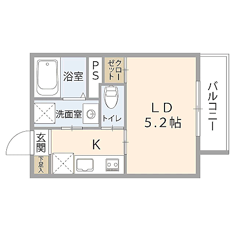 和白1丁目新築アパート 301｜福岡県福岡市東区和白１丁目(賃貸アパート1K・3階・19.70㎡)の写真 その2