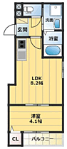 Ｌａ　Ｍａｉｓｏｎ和白東 101 ｜ 福岡県福岡市東区和白東１丁目（賃貸アパート1LDK・1階・29.81㎡） その2