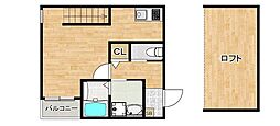 インセンス筥松 1階ワンルームの間取り