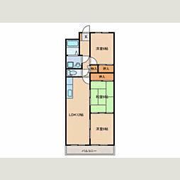 サンシャイン三苫 3階3LDKの間取り