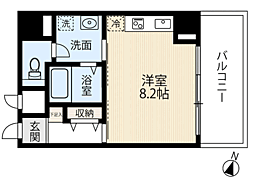 ＥＳＴＲＥＬＡ香椎駅前 9階ワンルームの間取り