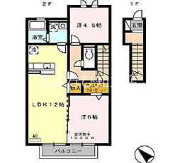 エスペランサ 2階2LDKの間取り