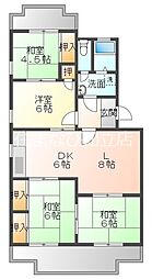 エスポワール板倉 5階4LDKの間取り