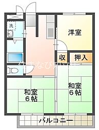 東新ハイツ 3階3DKの間取り