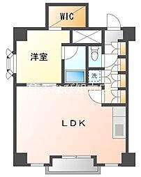 シャトーヨサミ 3階1LDKの間取り