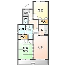 PCM WAUWAU’99（ピコム ヴァオ ヴァオ） 1階2LDKの間取り