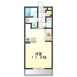 Lapis2 1階1Kの間取り