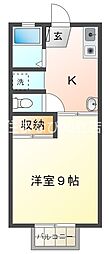 間取図画像 1K