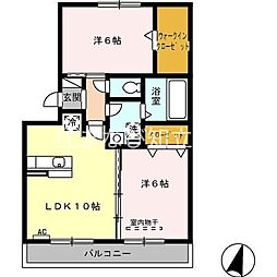 エフ 2LDKの間取図画像