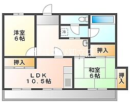 大陽ビル 2LDKの間取図画像