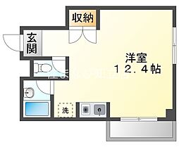 ライセル里 ワンルームの間取図画像