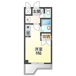 グランデュール56 ワンルームの間取図画像