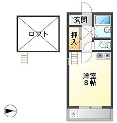 M&M 1Kの間取図画像