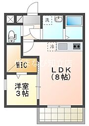 ジーメゾン知立 1LDKの間取図画像