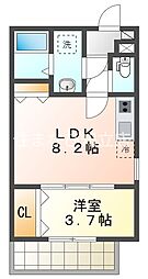 ジーメゾン知立 1LDKの間取図画像