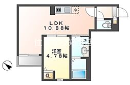 Jack uchisaiwaiI 1LDKの間取図画像