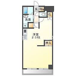 カーサベルデ ワンルームの間取図画像