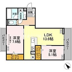 D-avance今本町B 2LDKの間取図画像