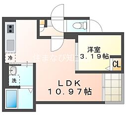 Jack nodaI 1LDKの間取図画像