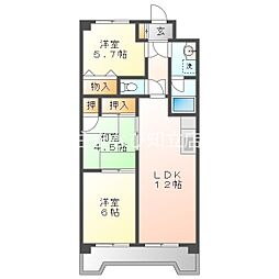 パークサイドNON・NO 3LDKの間取図画像