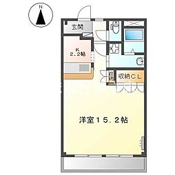 エスポアフジ 1Kの間取図画像