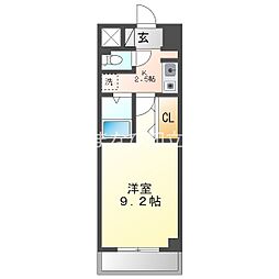 A・City三河安城東町 1Kの間取図画像