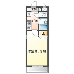 A・CITY今本町 1Kの間取図画像