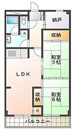 第2大嶽ビル 2LDKの間取図画像